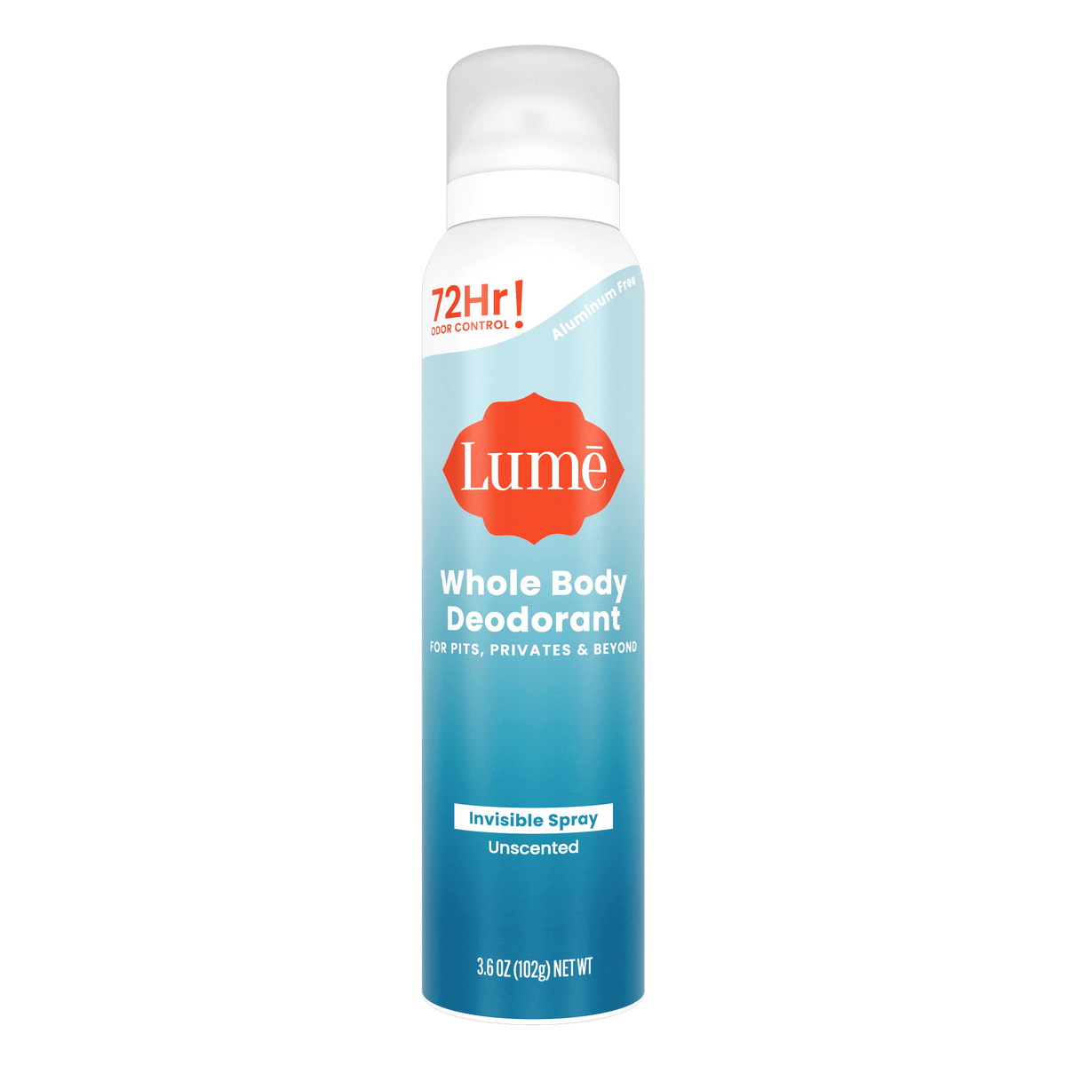 Blue can of spray deodorant in Unscented