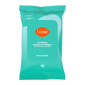 Aqua-green pack of 45 count Lume cool cucumber deodorant wipes against a white background