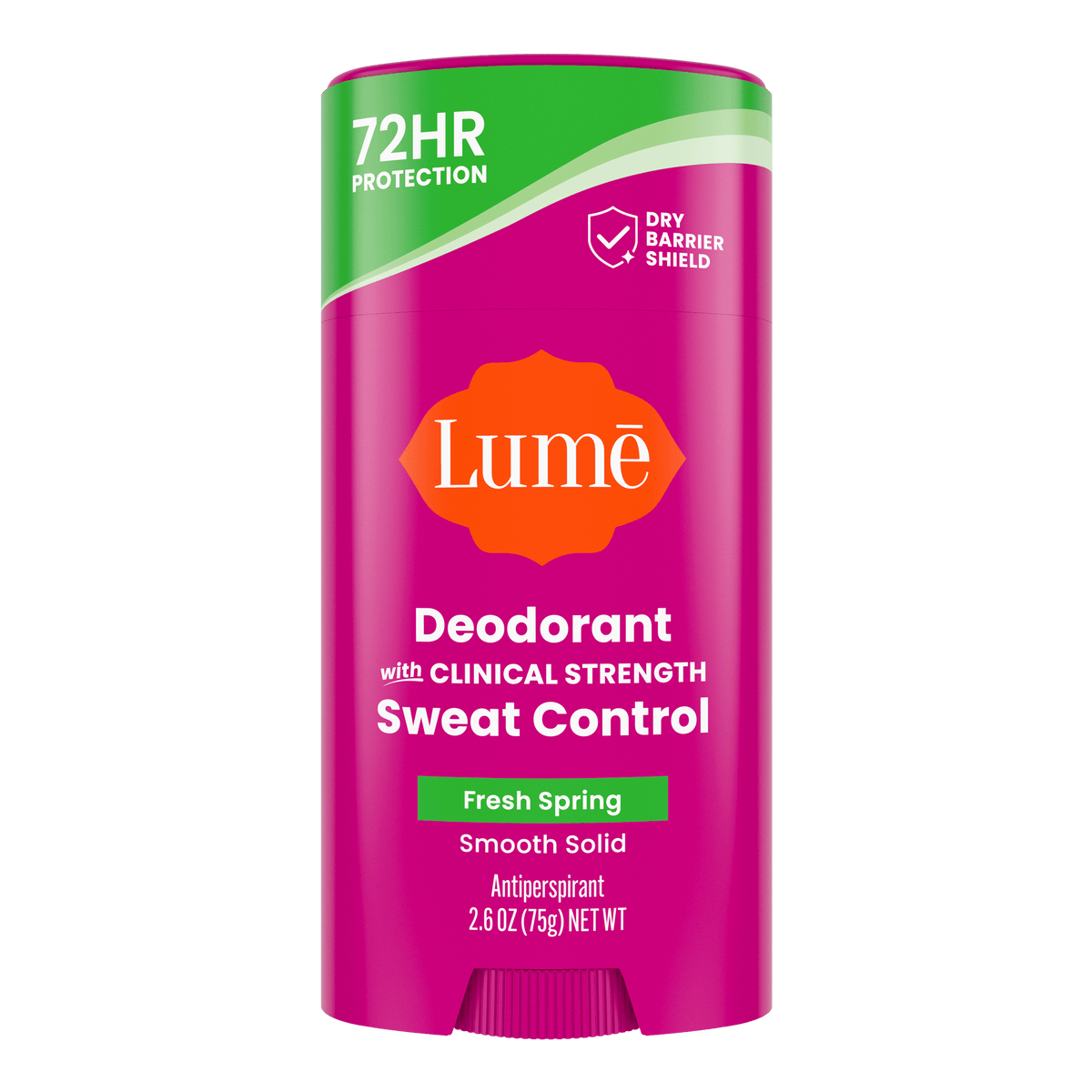 A stick of Lume deodorant plus sweat control in the scent Fresh Spring