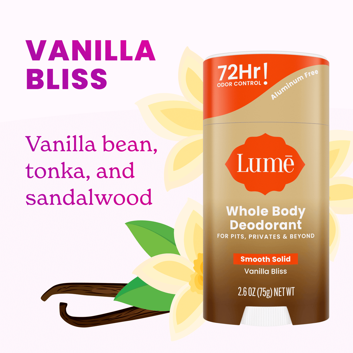 Vanilla Bliss | Solid Stick Deodorant 3-Pack