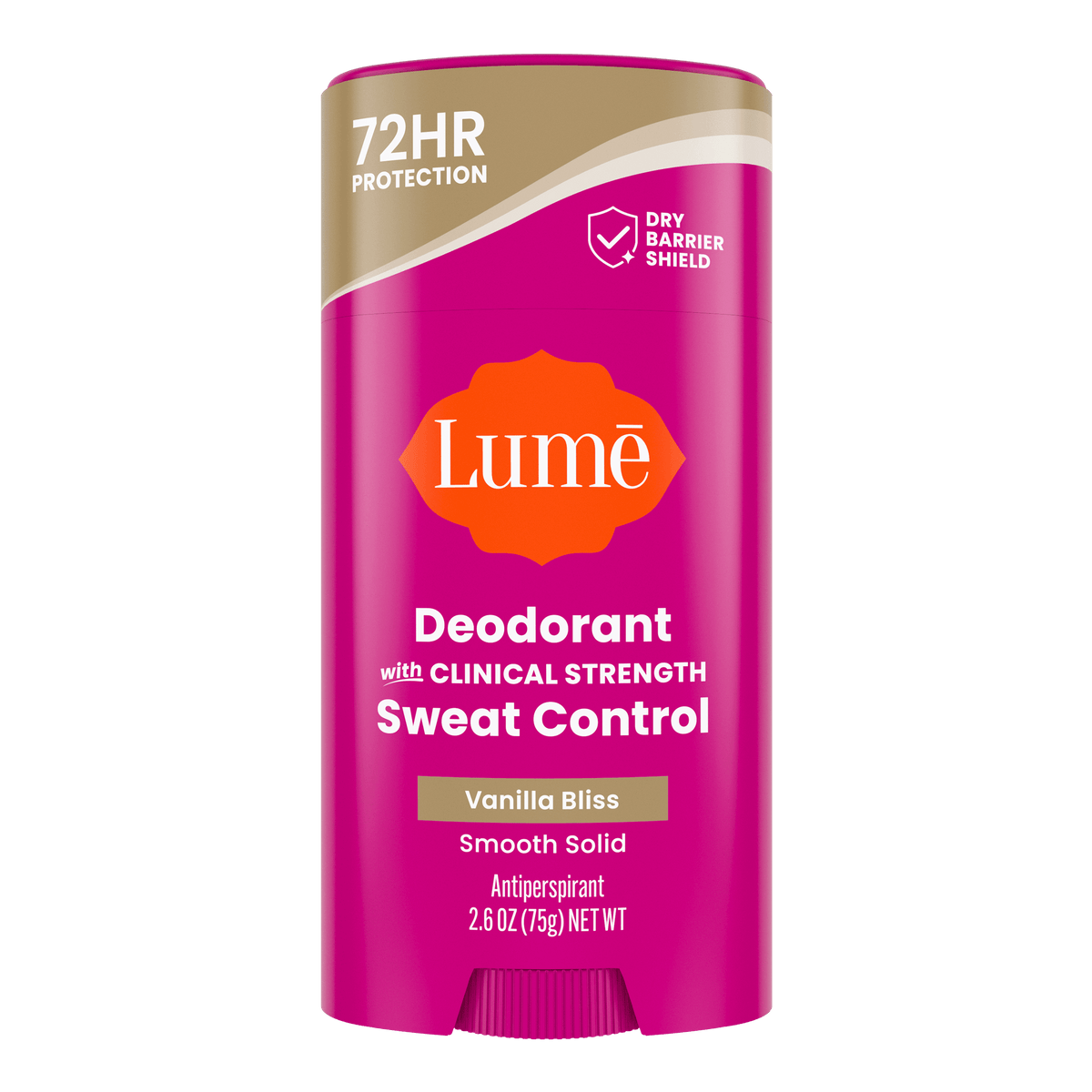 Stick of Lume sweat control deodorant in the scent Vanilla Bliss